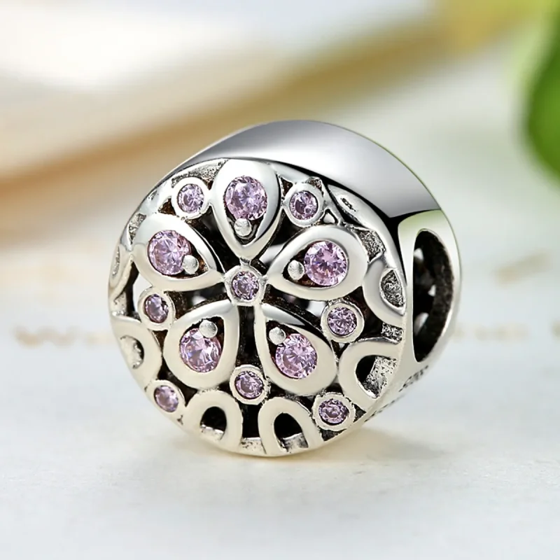 (imagine pentru) Talisman Tip Pandora Înflorit din argint - SCC053 - Vizualizare 6