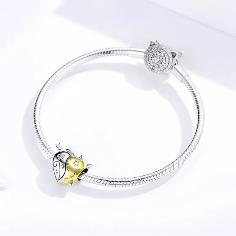 (imagine pentru) Talisman Tip Pandora Înger diavol în două nuanțe - BSC107 - Vizualizare 3