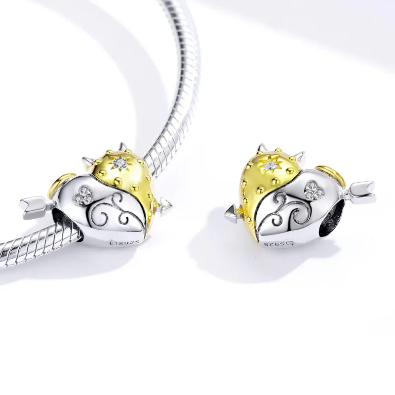 (imagine pentru) Talisman Tip Pandora Înger diavol în două nuanțe - BSC107 - Vizualizare 4