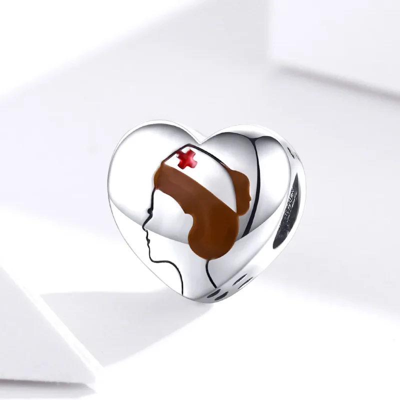 (imagine pentru) Talisman Tip Pandora Înger în alb - Infirmieră din argint - SCC1547 - Vizualizare 3
