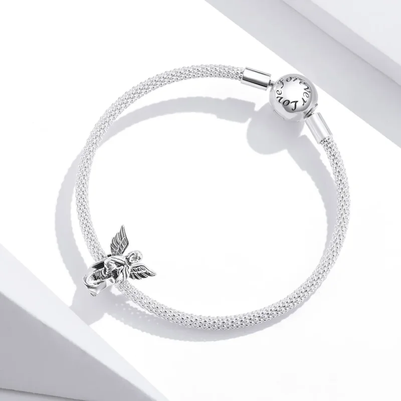 (imagine pentru) Talisman Tip Pandora Îngerul Iubirii din argint - BSC314 - Vizualizare 3