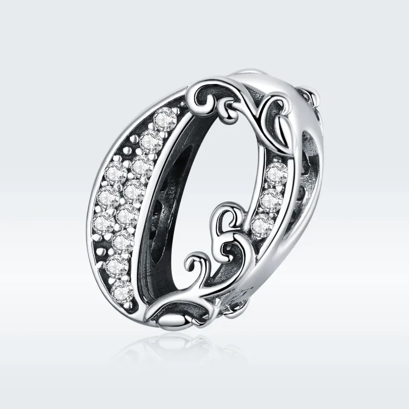 (imagine pentru) Talisman Tip Pandora Numărul 0 din argint - SCC1418-0 - Vizualizare 5