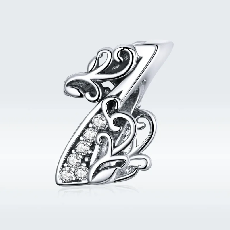 (imagine pentru) Talisman Tip Pandora Numărul 1 din argint - SCC1418-1 - Vizualizare 5
