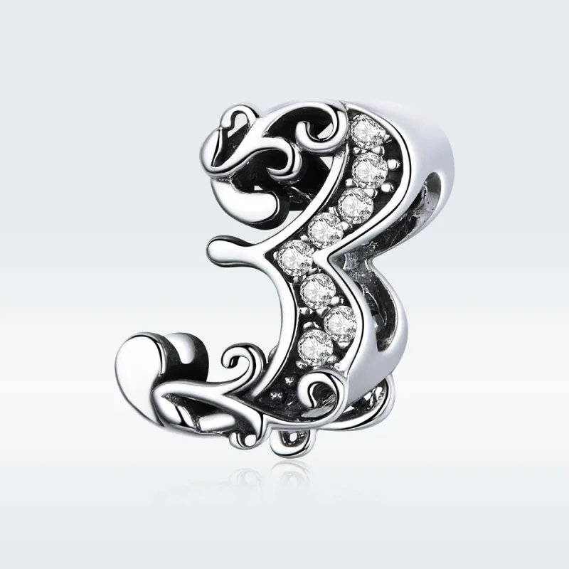 (imagine pentru) Talisman Tip Pandora Numărul 3 din argint - SCC1418-3 - Vizualizare 5