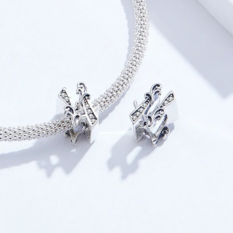 (imagine pentru) Talisman Tip Pandora Numărul 4 din argint - SCC1418-4 - Vizualizare 4