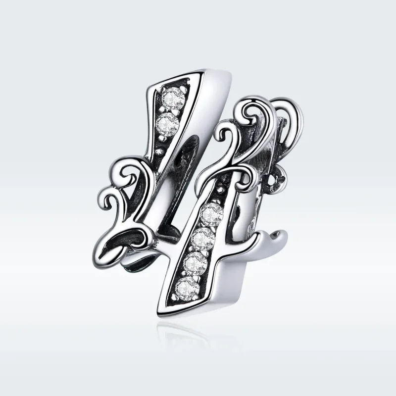 (imagine pentru) Talisman Tip Pandora Numărul 4 din argint - SCC1418-4 - Vizualizare 5