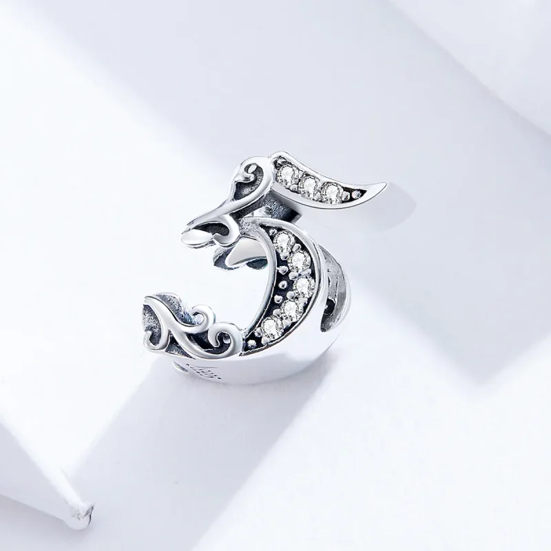 (imagine pentru) Talisman Tip Pandora Numărul 5 din argint - SCC1418-5 - Vizualizare 2