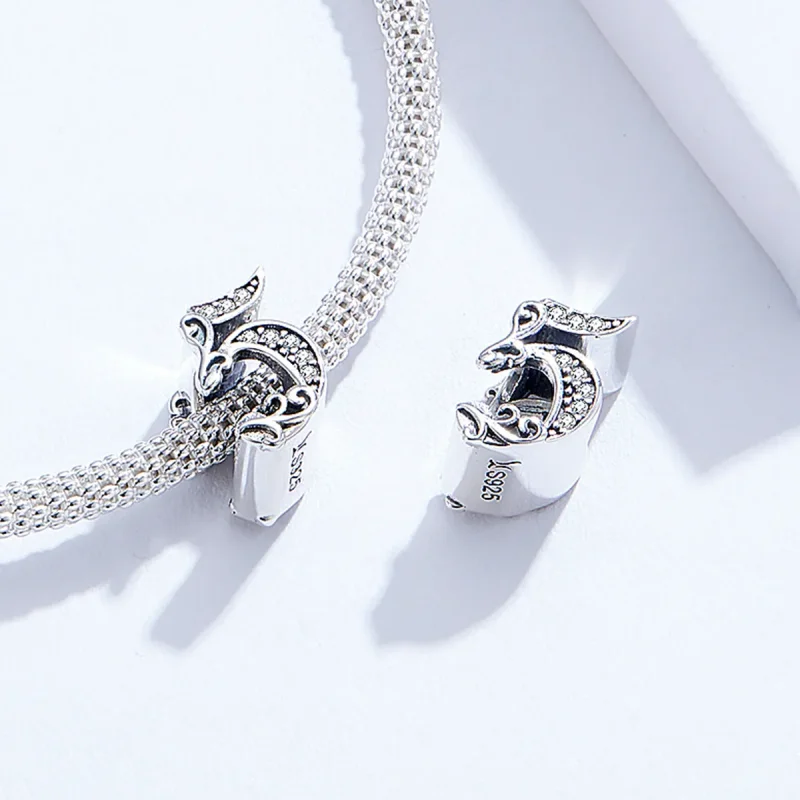 (imagine pentru) Talisman Tip Pandora Numărul 5 din argint - SCC1418-5 - Vizualizare 4