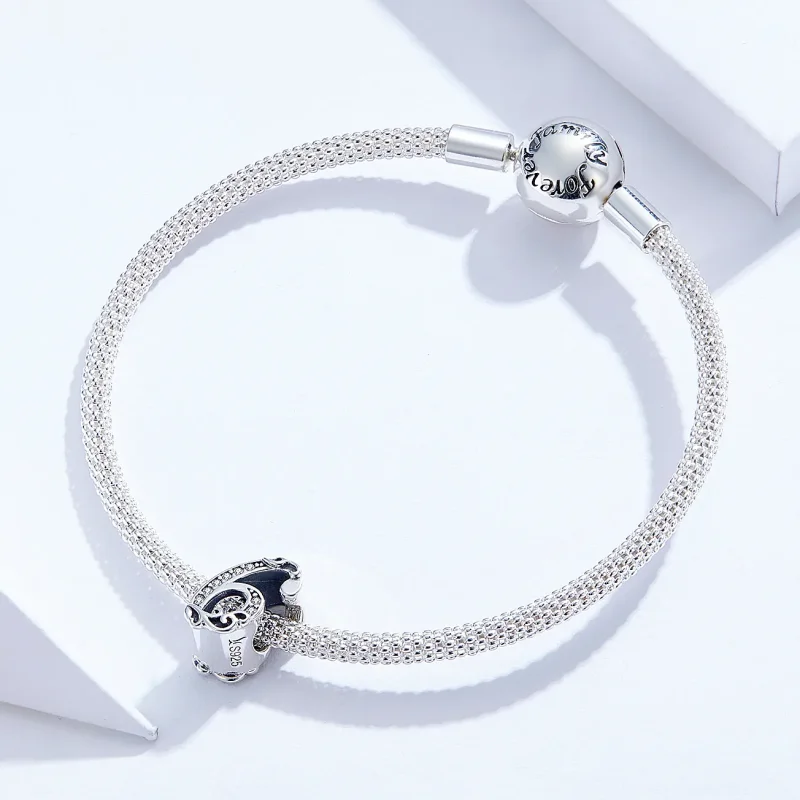 (imagine pentru) Talisman Tip Pandora Numărul 6 din argint - SCC1418-6 - Vizualizare 3