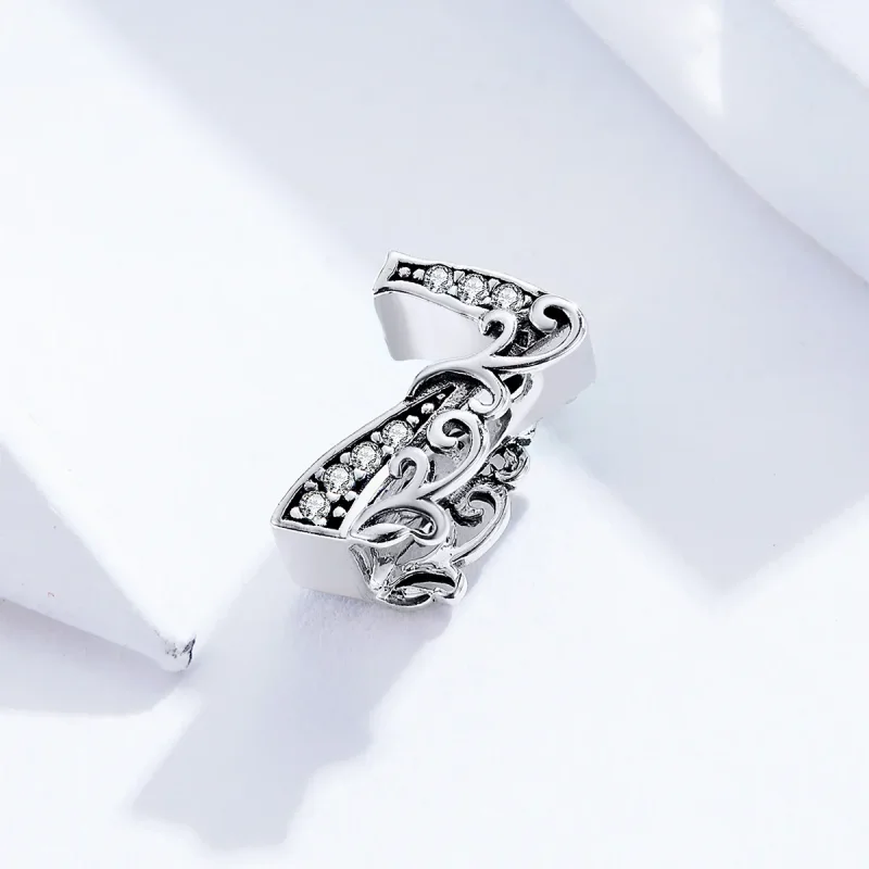 (imagine pentru) Talisman Tip Pandora Numărul 7 din argint - SCC1418-7 - Vizualizare 2