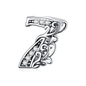 (imagine pentru) Talisman Tip Pandora Numărul 7 din argint - SCC1418-7