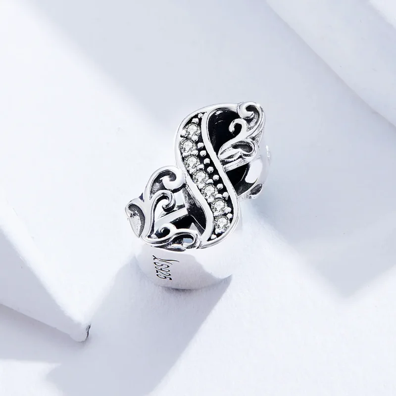 (imagine pentru) Talisman Tip Pandora Numărul 8 din argint - SCC1418-8 - Vizualizare 2