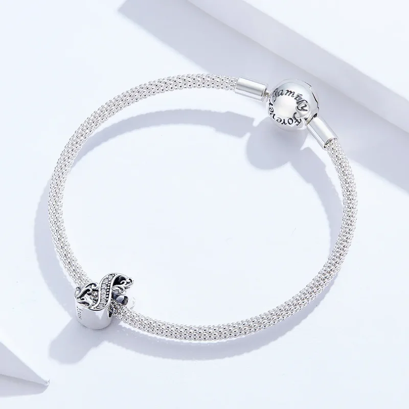 (imagine pentru) Talisman Tip Pandora Numărul 8 din argint - SCC1418-8 - Vizualizare 3