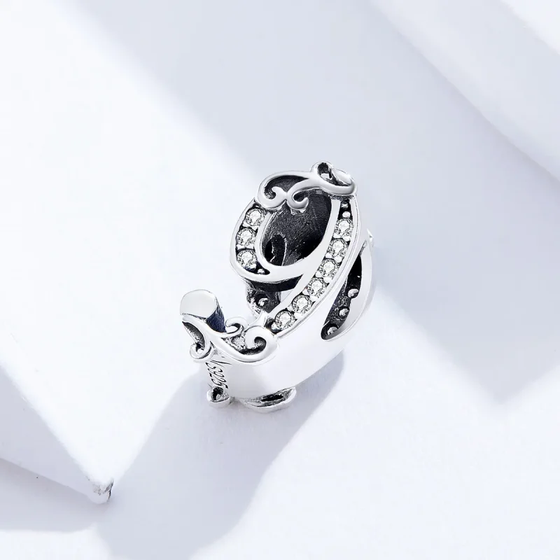 (imagine pentru) Talisman Tip Pandora Numărul 9 din argint - SCC1418-9 - Vizualizare 2