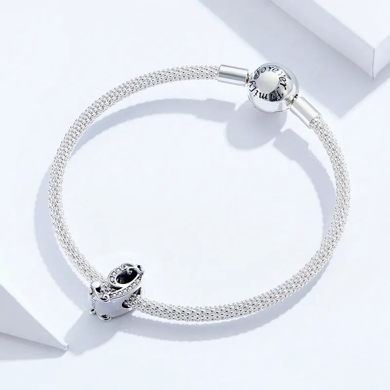 (imagine pentru) Talisman Tip Pandora Numărul 9 din argint - SCC1418-9 - Vizualizare 3