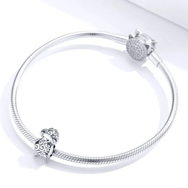 (imagine pentru) Talisman Tip Pandora Oaia Mică din argint - BSC187 - Vizualizare 3