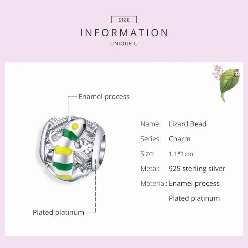 (imagine pentru) Talisman Tip Pandora Şopârlă din argint - BSC199 - Vizualizare 7