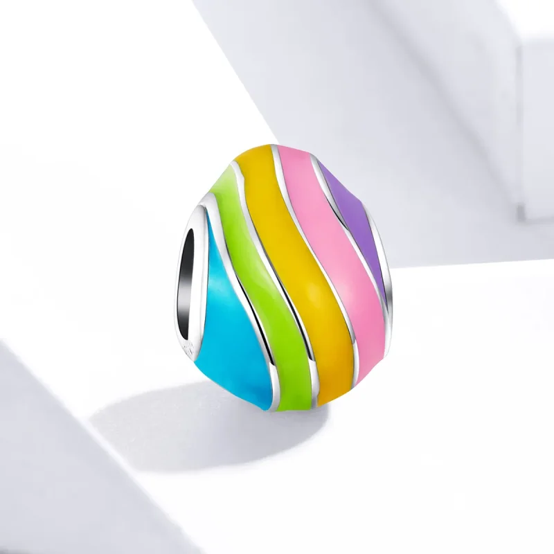 (imagine pentru) Talisman Tip Pandora Ou de Paște din argint - BSC223 - Vizualizare 2