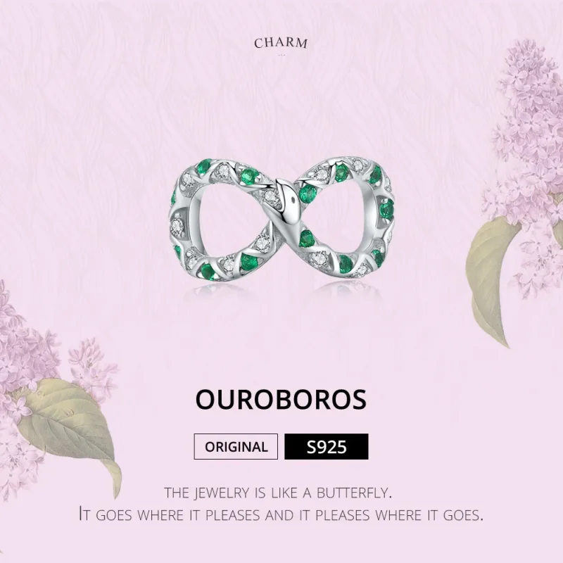 (imagine pentru) Talisman Tip Pandora Ouroboros din argint - BSC186 - Vizualizare 6