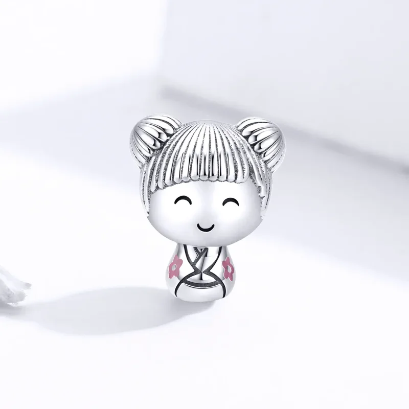 (imagine pentru) Talisman Tip Pandora Papusa japoneza din argint - SCC1455 - Vizualizare 2
