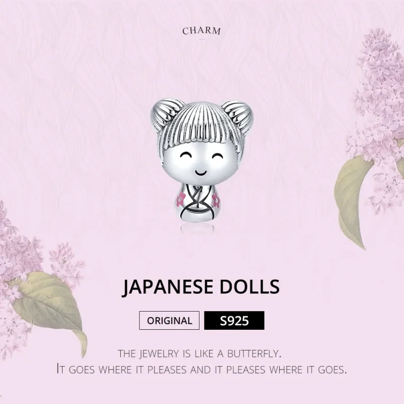 (imagine pentru) Talisman Tip Pandora Papusa japoneza din argint - SCC1455 - Vizualizare 6