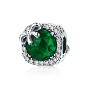 Talisman Tip Pandora Pavé Bow din argint - SCC1058-GN (imagine pentru) Talisman Tip Pandora Pavé Bow din argint - SCC1058-GN