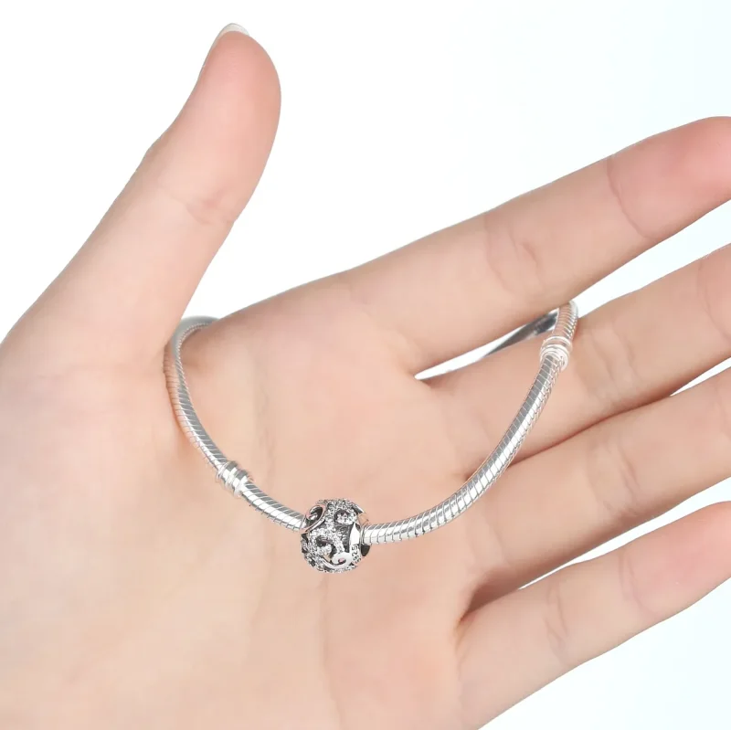 (imagine pentru) Talisman Tip Pandora Pavé din argint - SCC021 - Vizualizare 2