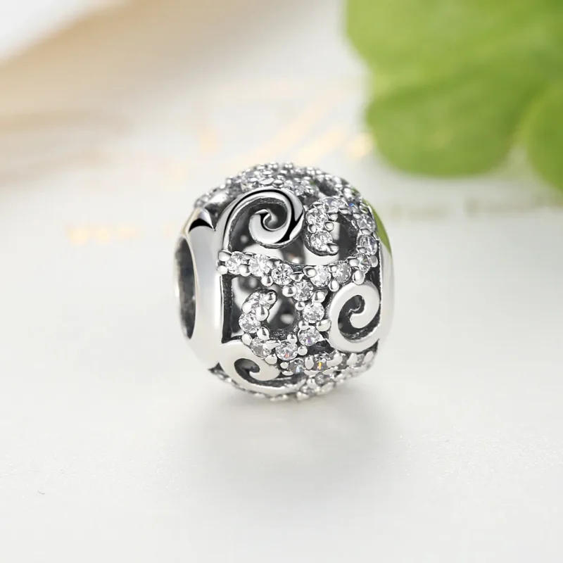 (imagine pentru) Talisman Tip Pandora Pavé din argint - SCC021 - Vizualizare 5