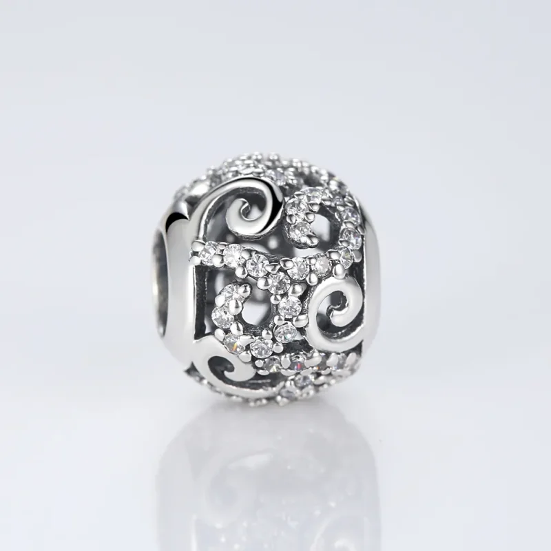 (imagine pentru) Talisman Tip Pandora Pavé din argint - SCC021 - Vizualizare 6