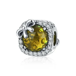 Talisman Tip Pandora Pavé Galben Arc din argint - SCC1058-YE (imagine pentru) Talisman Tip Pandora Pavé Galben Arc din argint - SCC1058-YE