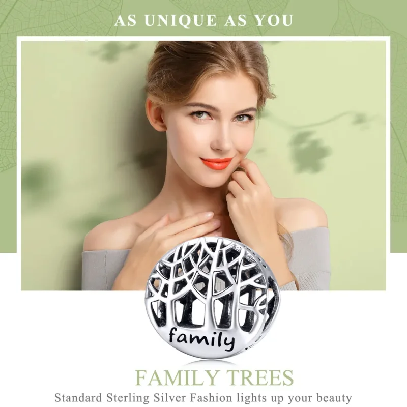 (imagine pentru) Talisman Tip Pandora Pădurea familiei din argint - SCC1144 - Vizualizare 2