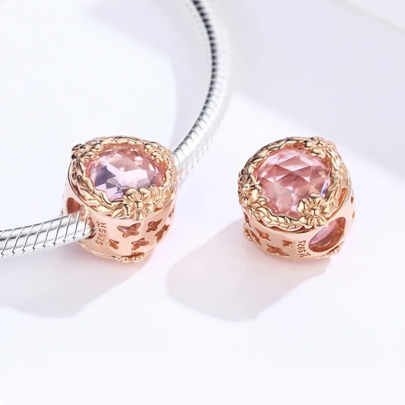 (imagine pentru) Talisman Tip Pandora Peisaj de toamnă din aur rose - SCC1258 - Vizualizare 4