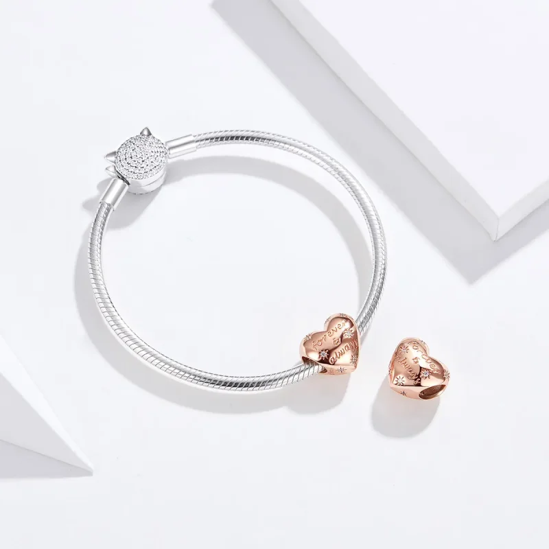 (imagine pentru) Talisman Tip Pandora Pentru totdeauna și întotdeauna din aur rose - SCC1223 - Vizualizare 3
