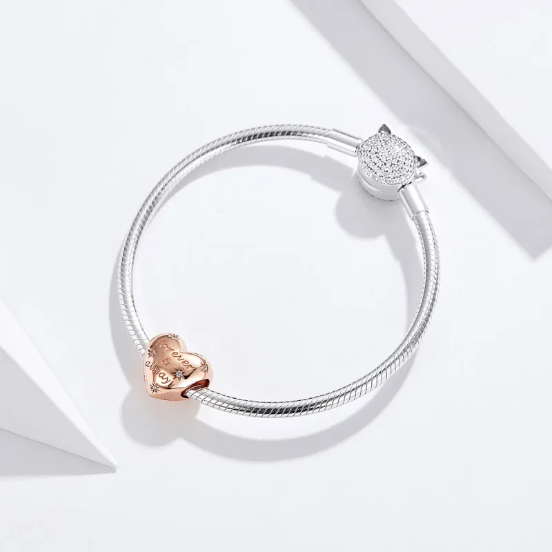 (imagine pentru) Talisman Tip Pandora Pentru totdeauna și întotdeauna din aur rose - SCC1223 - Vizualizare 4