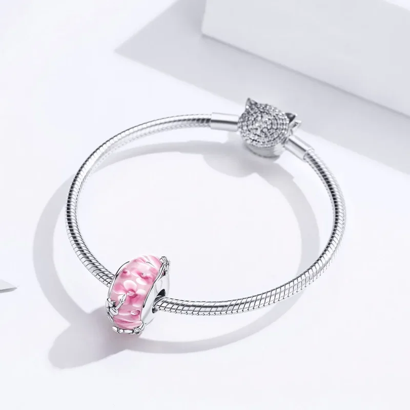 (imagine pentru) Talisman Tip Pandora Phalaenopsis din argint - SCC1281 - Vizualizare 4