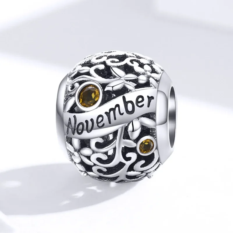 (imagine pentru) Talisman Tip Pandora Piatră de naștere noiembrie din argint - SCC1385-11 - Vizualizare 4