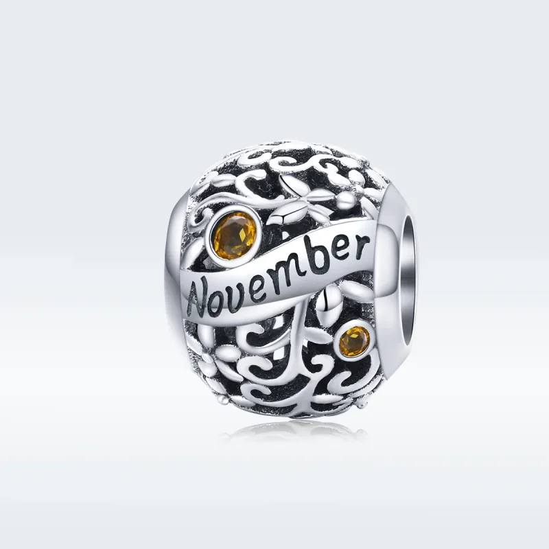 (imagine pentru) Talisman Tip Pandora Piatră de naștere noiembrie din argint - SCC1385-11 - Vizualizare 5