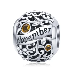 (imagine pentru) Talisman Tip Pandora Piatră de naștere noiembrie din argint - SCC1385-11