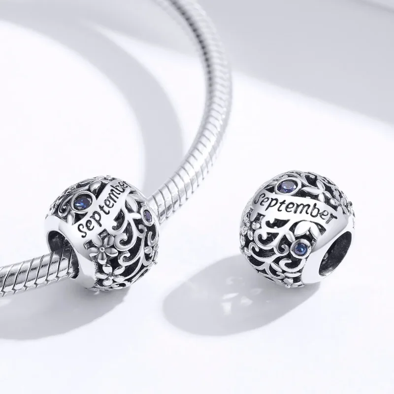 (imagine pentru) Talisman Tip Pandora Piatră de naștere septembrie din argint - SCC1385-9 - Vizualizare 2