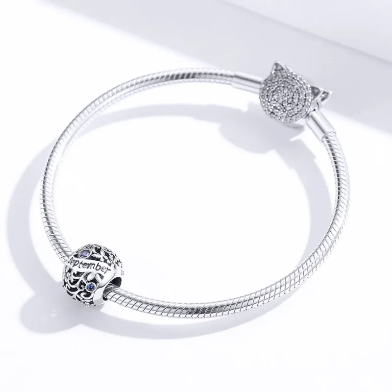 (imagine pentru) Talisman Tip Pandora Piatră de naștere septembrie din argint - SCC1385-9 - Vizualizare 3
