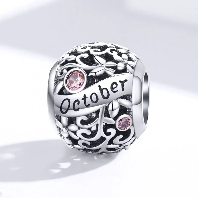 (imagine pentru) Talisman Tip Pandora Piatra de naștere octombrie din argint - SCC1385-10 - Vizualizare 4