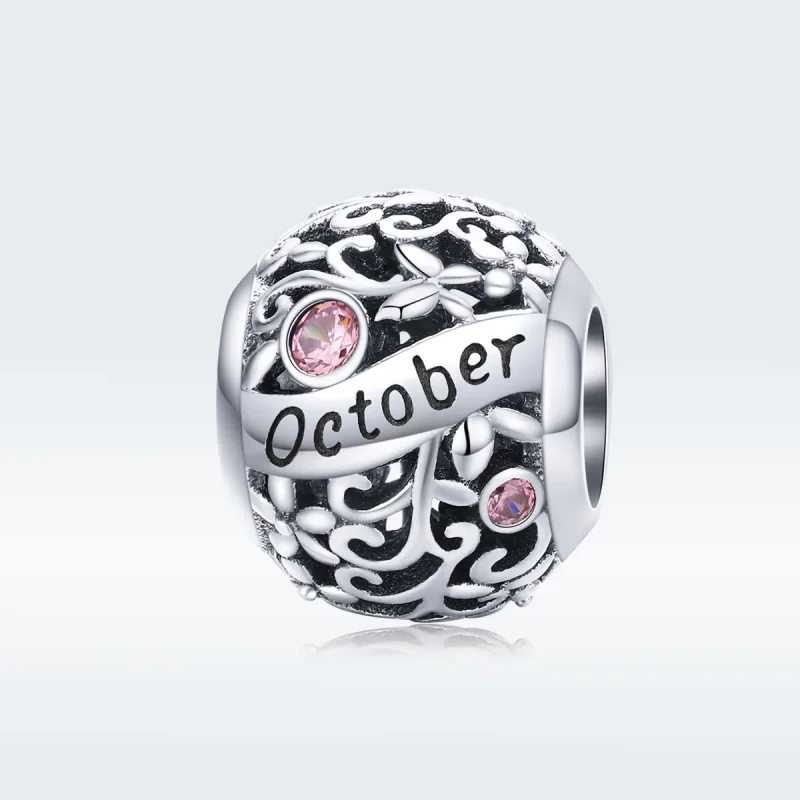 (imagine pentru) Talisman Tip Pandora Piatra de naștere octombrie din argint - SCC1385-10 - Vizualizare 5