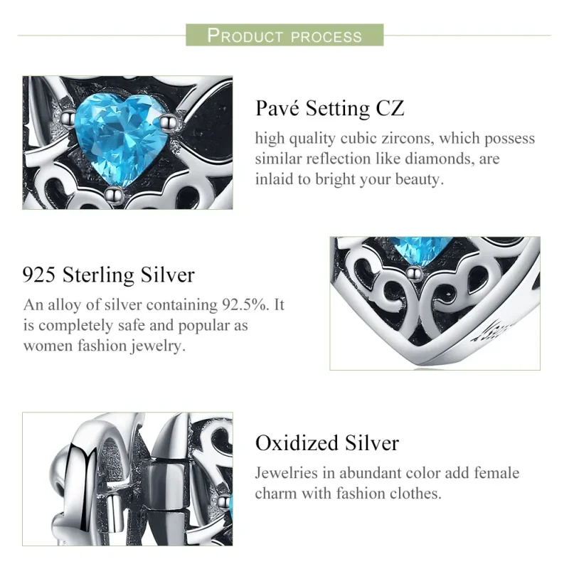 (imagine pentru) Talisman Tip Pandora Piatra Mistică din argint - SCC1053 - Vizualizare 6