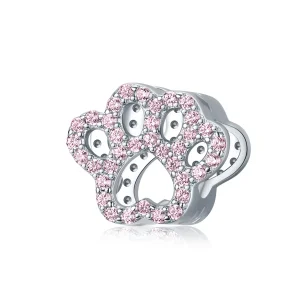 (imagine pentru) Talisman Tip Pandora Pink Paw din argint - BSC164