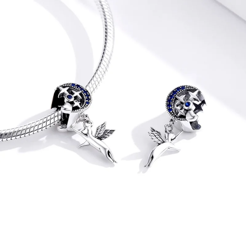 (imagine pentru) Talisman Tip Pandora Pisică zburătoare din argint - SCC1551 - Vizualizare 2