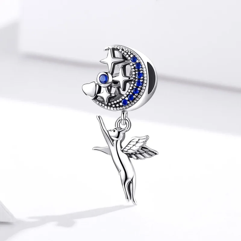 (imagine pentru) Talisman Tip Pandora Pisică zburătoare din argint - SCC1551 - Vizualizare 3