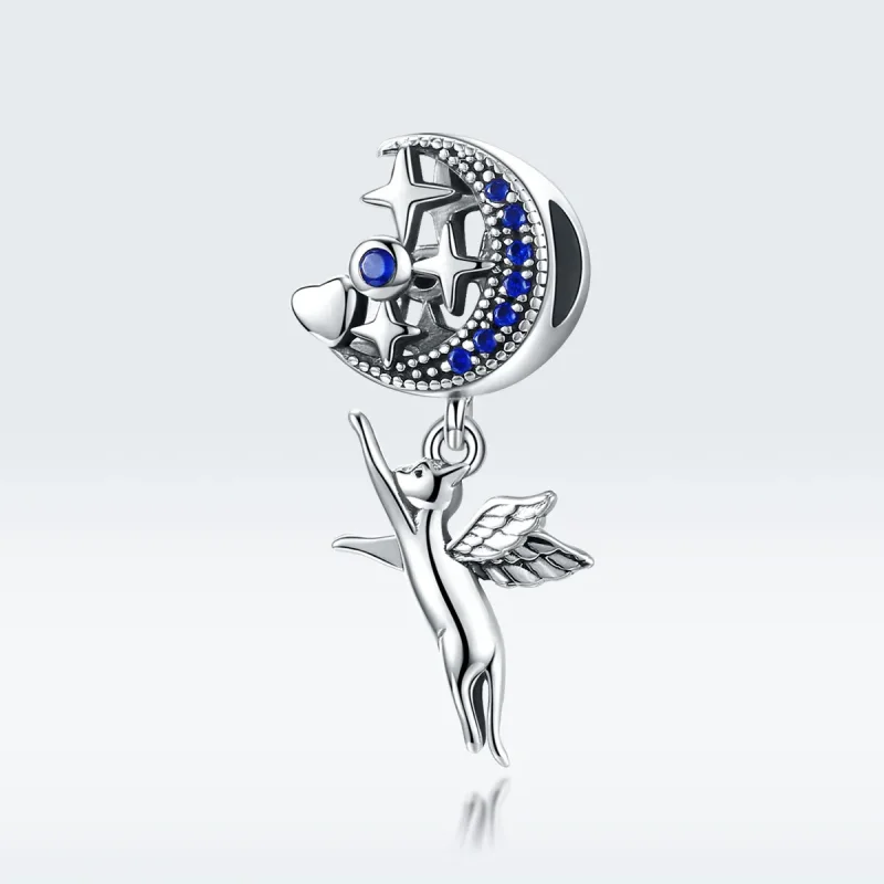 (imagine pentru) Talisman Tip Pandora Pisică zburătoare din argint - SCC1551 - Vizualizare 5