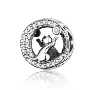 (imagine pentru) Talisman Tip Pandora Pisoi fericit din argint - SCC1203