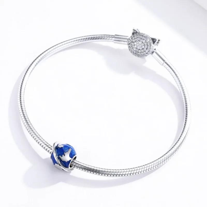 (imagine pentru) Talisman Tip Pandora Pământul meu uimitor din argint - BSC162 - Vizualizare 3