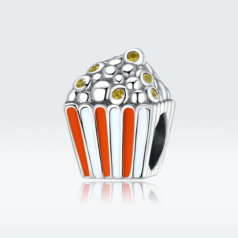 (imagine pentru) Talisman Tip Pandora Popcorn colorat din argint - SCC1596 - Vizualizare 5